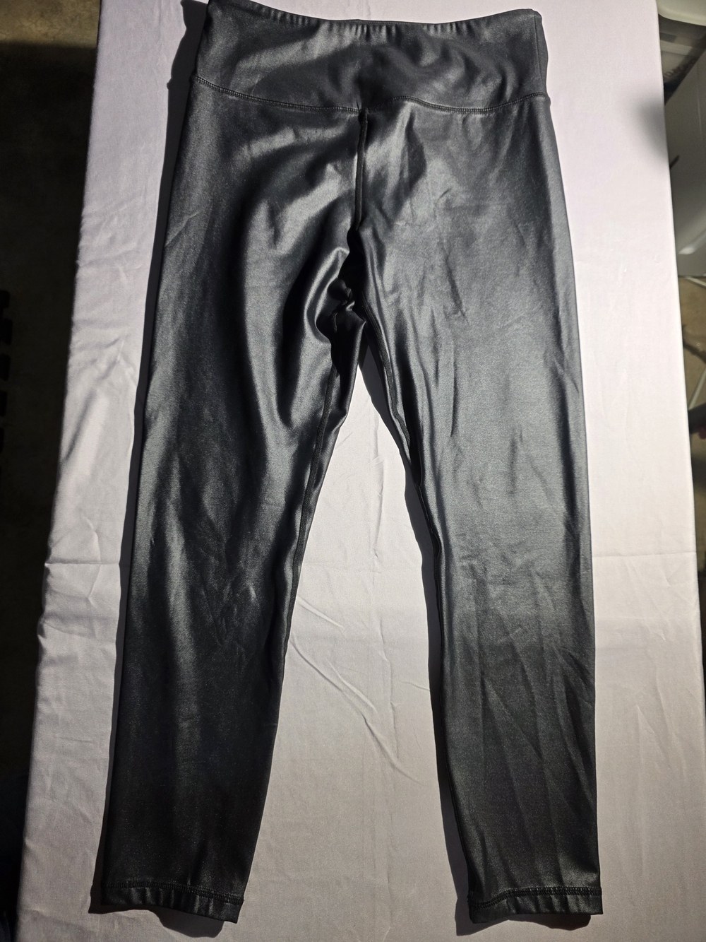 Women's Black Faux Leather Leggings - Sleek High-Rise Style